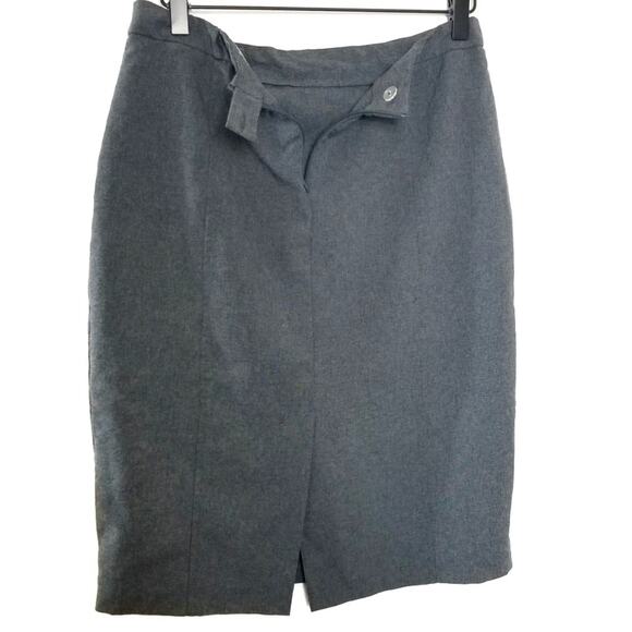 Asos | Gray Pencil Mid-Waist Skirt with Be… - Picture 2 of 4